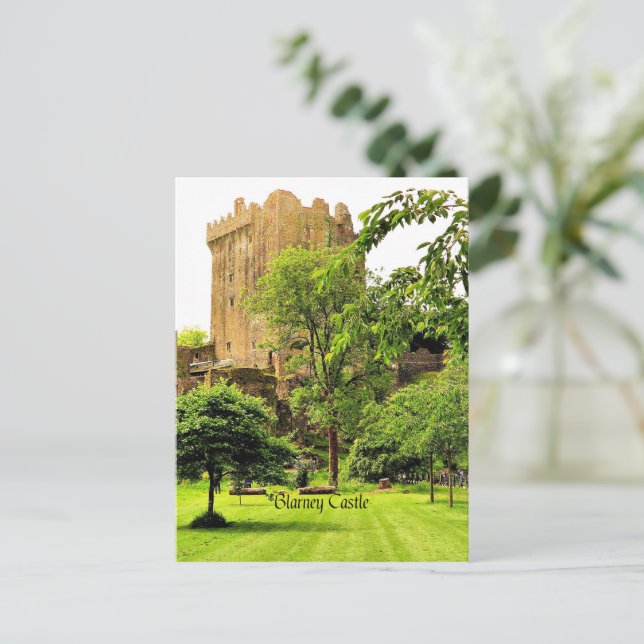 Cartão Postal Castelo de Blarney, Irlanda (Em pé/Frente)