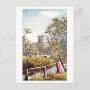Cartão Postal Castelo de Blarney vintage, Irlanda,