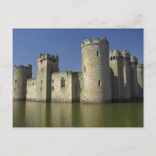 Cartão Postal Castelo de Bodiam (1385), refletido em fosso, Lest