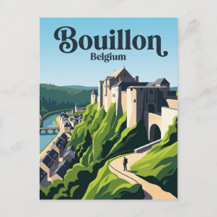 Cartão Postal Castelo de Bouillon Bélgica
