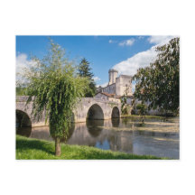 Castelo de Bourdeilles e Ponte de Pedra, França