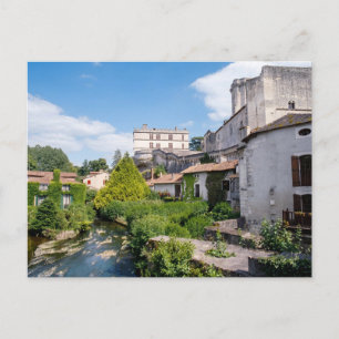 Cartão Postal Castelo de Bourdeilles e Rio Dronne, Dordogne