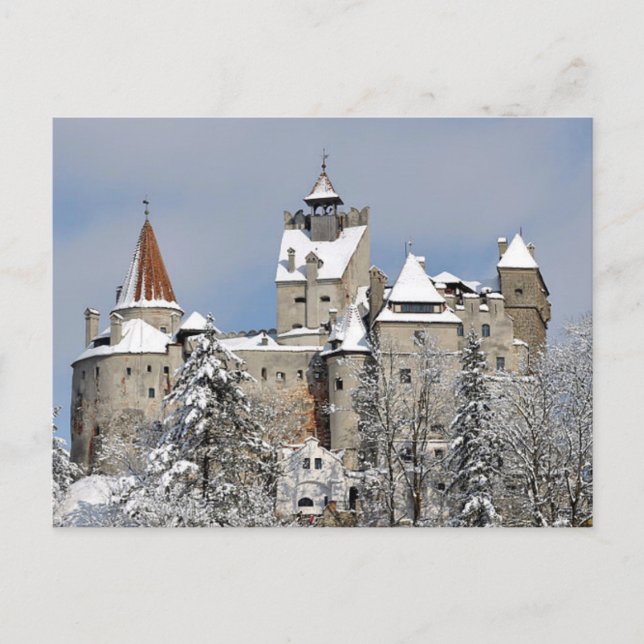 Cartão Postal Castelo de Bran, Transilvânia, Romênia (Frente)
