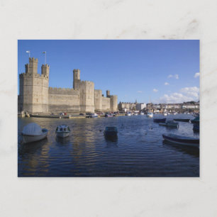 Cartão Postal Castelo de Caernarfon, Gwynedd, País de Gales 2