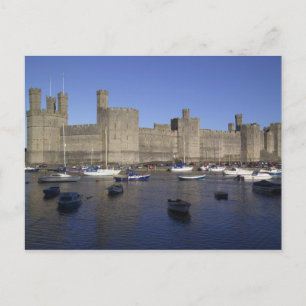 Cartão Postal Castelo de Caernarfon, Gwynedd, País de Gales (RF)