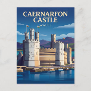 Cartão Postal Castelo de Caernarfon País de Gales
