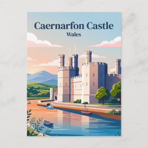 Cartão Postal Castelo de Caernarfon País de Gales