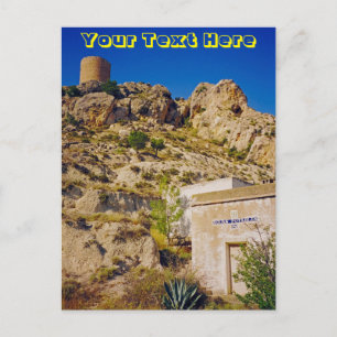 Cartão Postal Castelo de Castalla Personalizável, Cartão-postal 