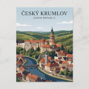 Cartão Postal Castelo de Český Krumlov República Tcheca