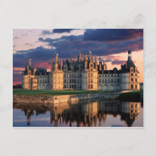 Cartão Postal castelo de chambord, Vale do Loire, França