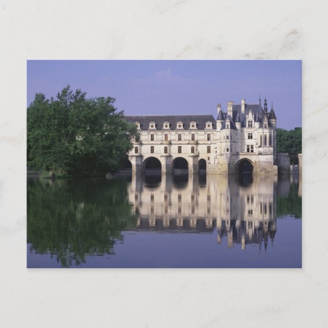 Cartão Postal Castelo de Chenonceau, Vale do Loire, (Frente)