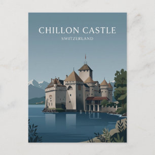 Cartão Postal Castelo de Chillon Suíça