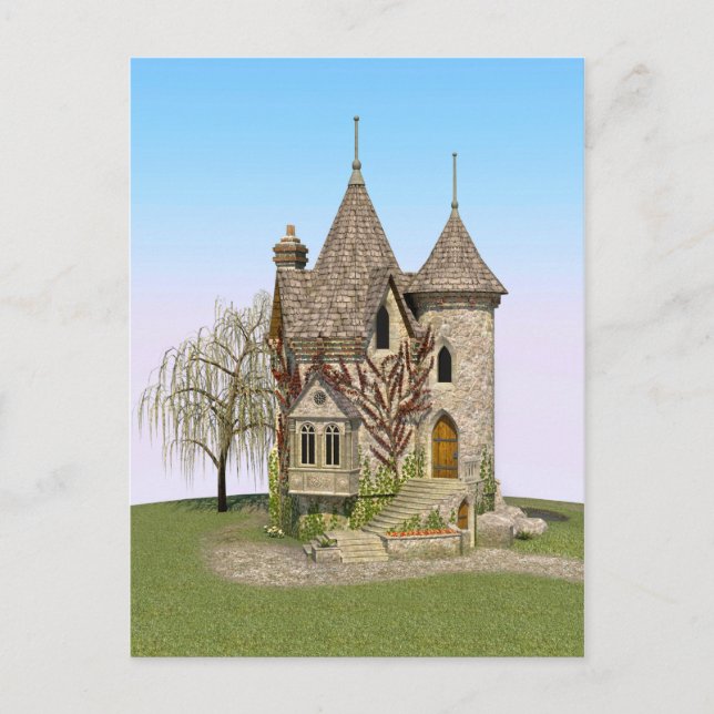 Cartão Postal Castelo de Contos de Fadas Presente Perfeito de An (Frente)