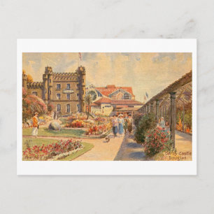 Cartão Postal Castelo de Derby Vintage em Douglas