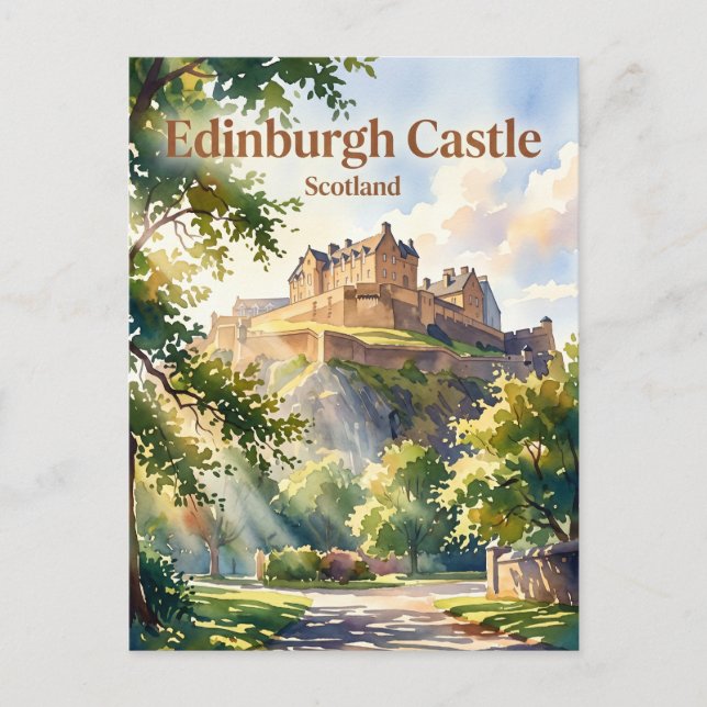 Cartão Postal Castelo de Edimburgo Escócia (Frente)