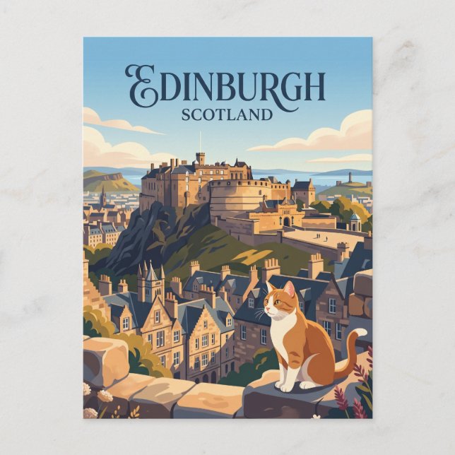 Cartão Postal Castelo de Edimburgo Escócia (Frente)
