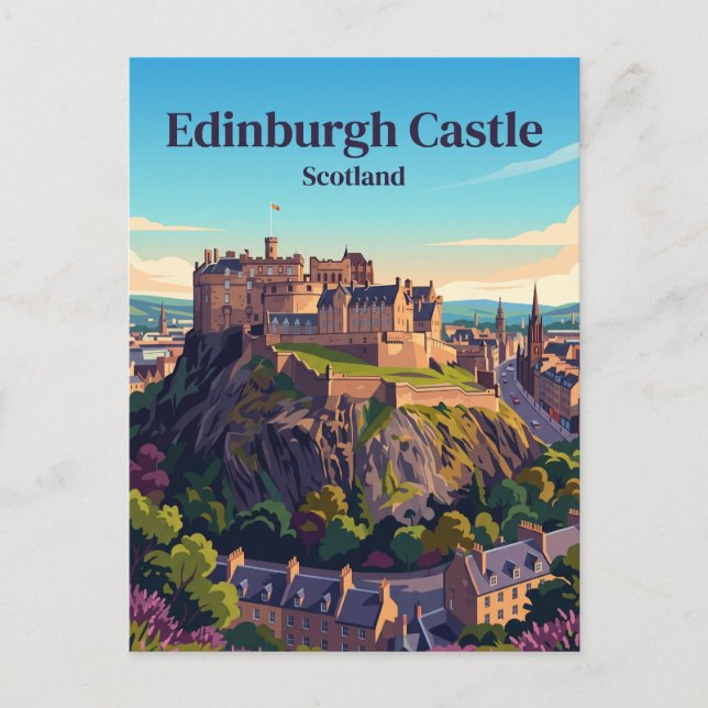 Cartão Postal Castelo de Edimburgo Escócia (Frente)