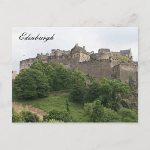 Cartão Postal castelo de edinburgh longe