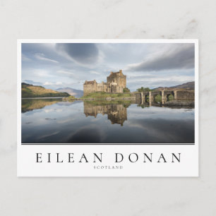 Cartão Postal Castelo de Eilean Donan com reflexo na Escócia