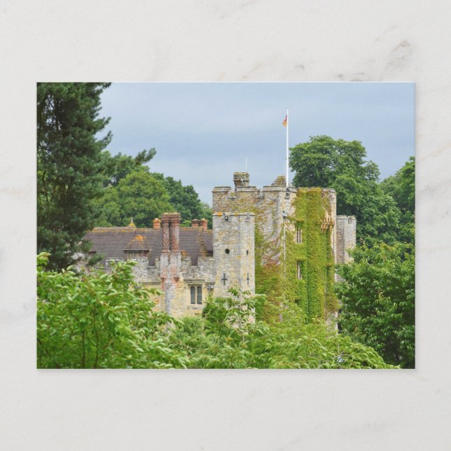 Cartão Postal Castelo de Fairy Tale Oculto na Floresta (Frente)