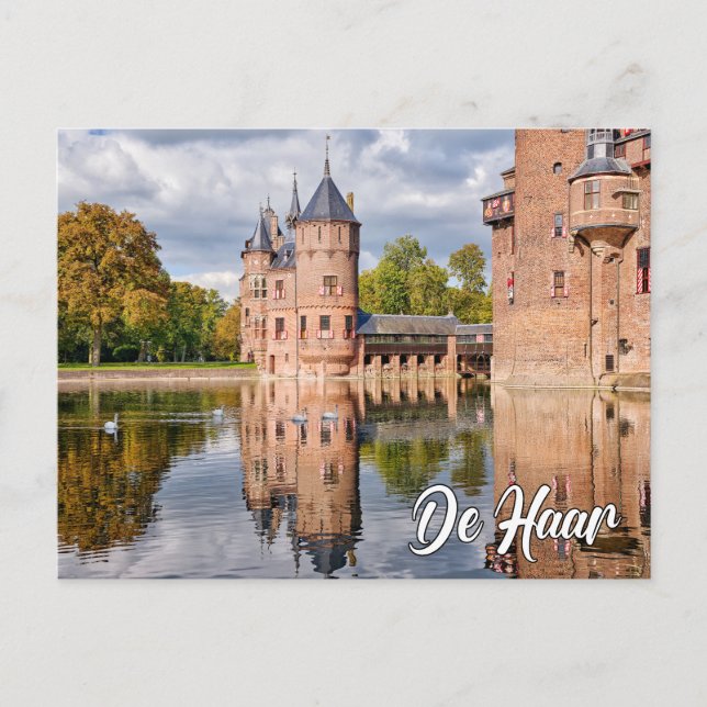 Cartão Postal Castelo De Haar, Utrecht, Holanda (Frente)