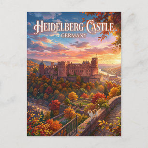 Cartão Postal Castelo de Heidelberg Alemanha