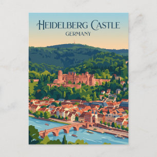Cartão Postal Castelo de Heidelberg Alemanha