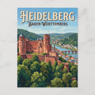 Cartão Postal Castelo de Heidelberg Alemanha