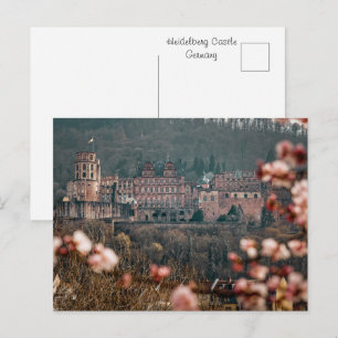 Cartão Postal Castelo de Heidelberg na Primavera   Alemanha Româ