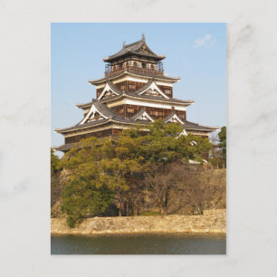 Cartão Postal Castelo de Hiroshima 広 島 城, Hiroshima, Japão