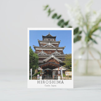 Cartão Postal Castelo de Hiroshima Personalizado, Japão