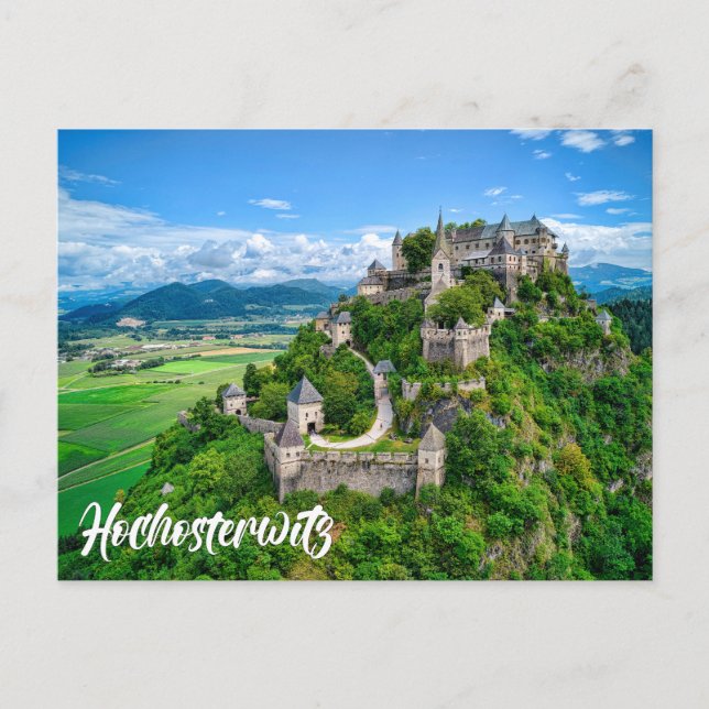 Cartão Postal Castelo de Hochosterwitz, Áustria (Frente)
