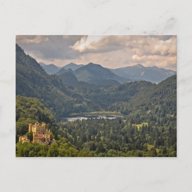 Cartão Postal Castelo de Hohenschwangau na Baviera, Alemanha (Frente)