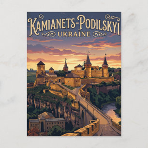 Cartão Postal Castelo de Kamianets-Podilskyi Ucrânia
