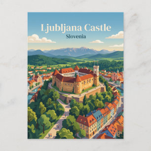 Cartão Postal Castelo de Liubliana Eslovênia
