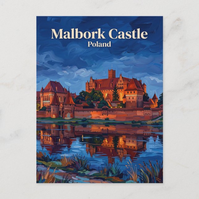 Cartão Postal Castelo de Malbork Polônia (Frente)