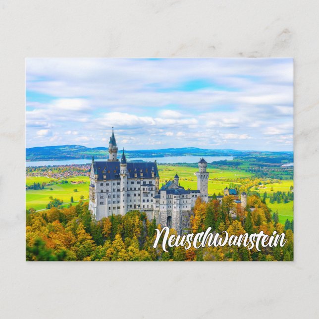 Cartão Postal Castelo de Neuschwanstein, Alemanha (Frente)