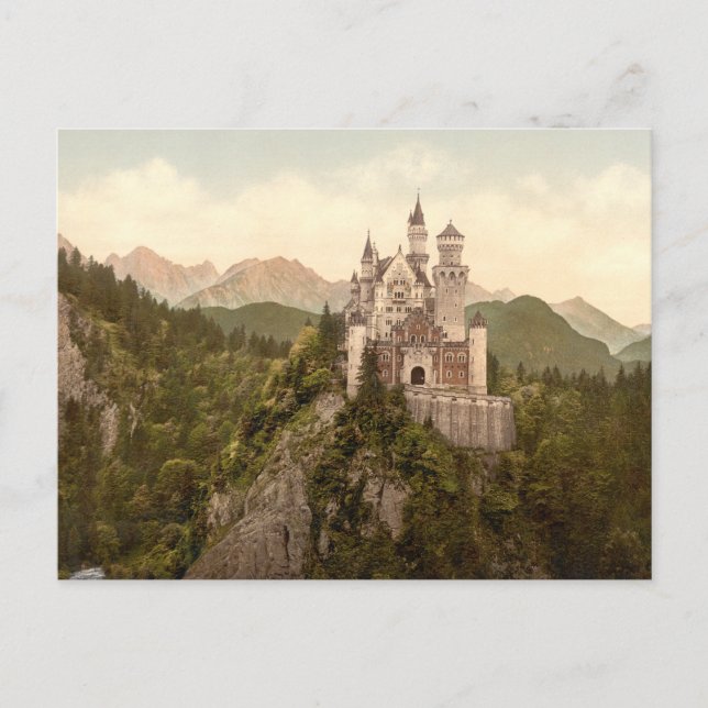 Cartão Postal Castelo de Neuschwanstein, Baviera, Alemanha (Frente)
