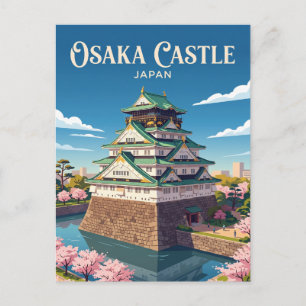 Cartão Postal Castelo de Osaka Japão