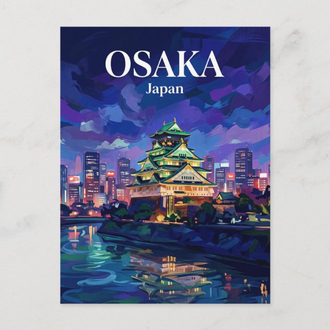 Cartão Postal Castelo de Osaka Japão (Frente)