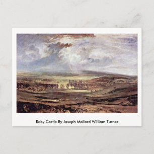 Cartão Postal Castelo De Raby Por Joseph Mallord William Turner