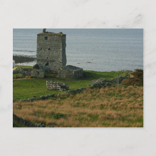 Cartão Postal Castelo de Renvyle no Condado de Galway Irlanda Pe