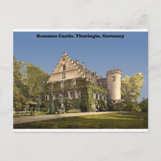 Cartão Postal Castelo de Rosenau, Thuringia, Alemanha