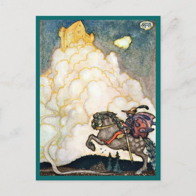 Cartão Postal Castelo de Rosy Clouds (Frente)