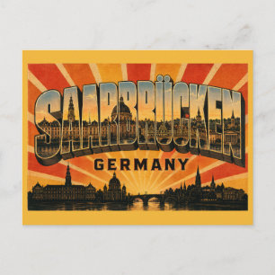 Cartão Postal Castelo de Saarbrücken Alemanha