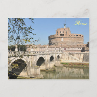 Cartão Postal Castelo de Sant'Angelo em Roma, Itália