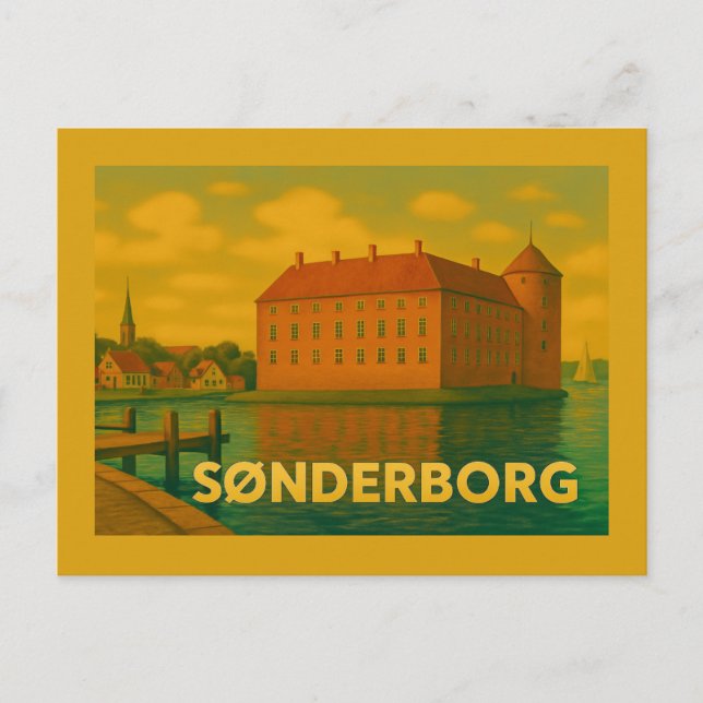 Cartão Postal Castelo de Sønderborg Dinamarca (Frente)