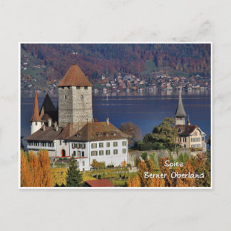 Cartão Postal Castelo de Spiez, Suiça/Schloss Spiez, Schweiz