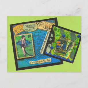 Cartão Postal Castelo de Veneza Perto do Cartaz Marítimo