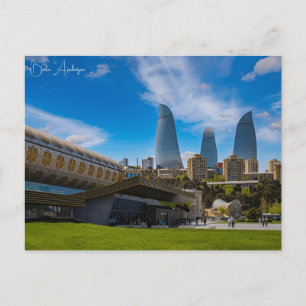 Cartão Postal Castelo de viagens vintage Baku